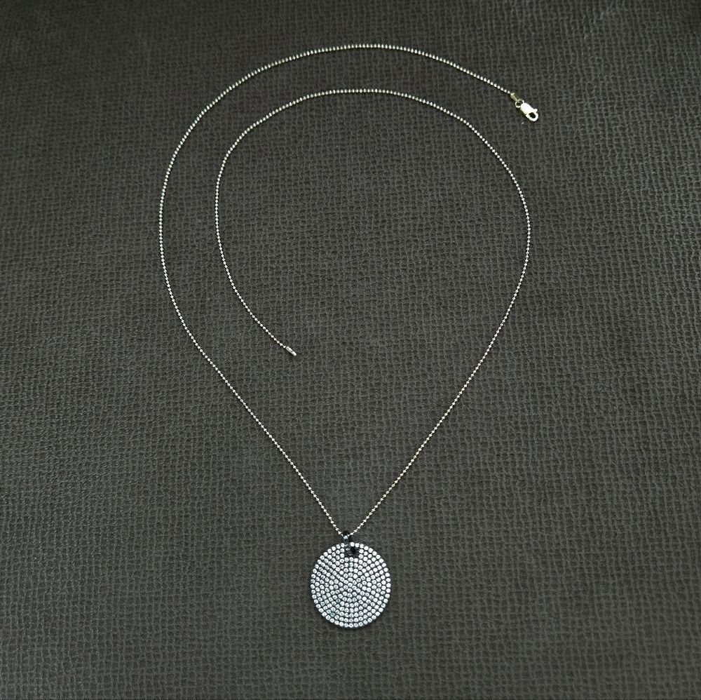Mary Louise Designs Pave Disc💿 Pendant Necklace - Picture 14 of 15